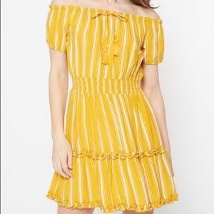 Yellow flare dress